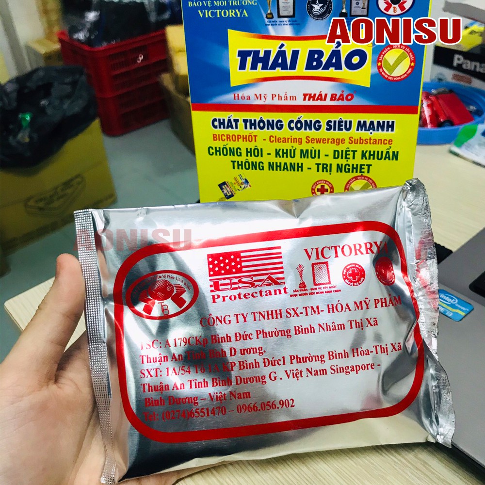 Bột Thông Cống Thái Bảo (300gr) - Chất Thông Tắc Ống Nước, Bồn Chống Nghẹt, Chối Hôi, Thông Nhanh AONISU