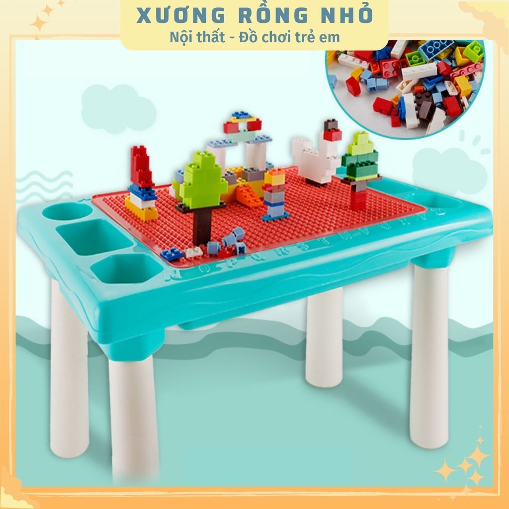 Bàn chơi đa năng cỡ lớn - bàn lắp ghép sáng tạo cho bé 300 chi tiết - Learn Building Blocks