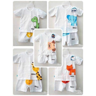 Sét 5 bộ cotton cài cúc giữa cho bé từ 5-13kg