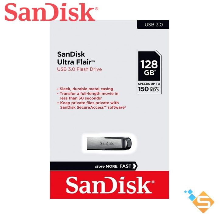 USB 3.0 SanDisk CZ73 256GB 128GB Ultra Flair upto 150MB/s - Bảo Hành Chính Hãng 5 Năm