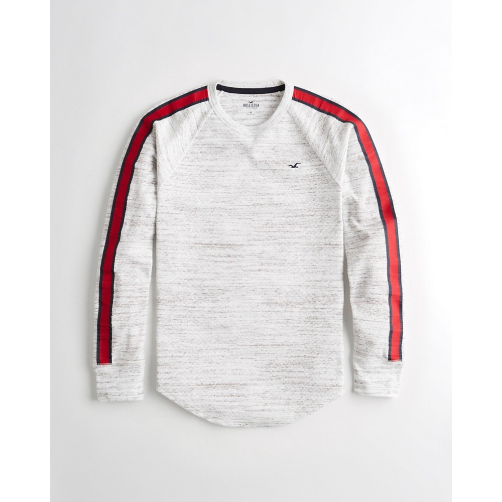 Áo thun nam tay dài Hollister HOL-LS92 Waffle Curved Hem T-Shirt