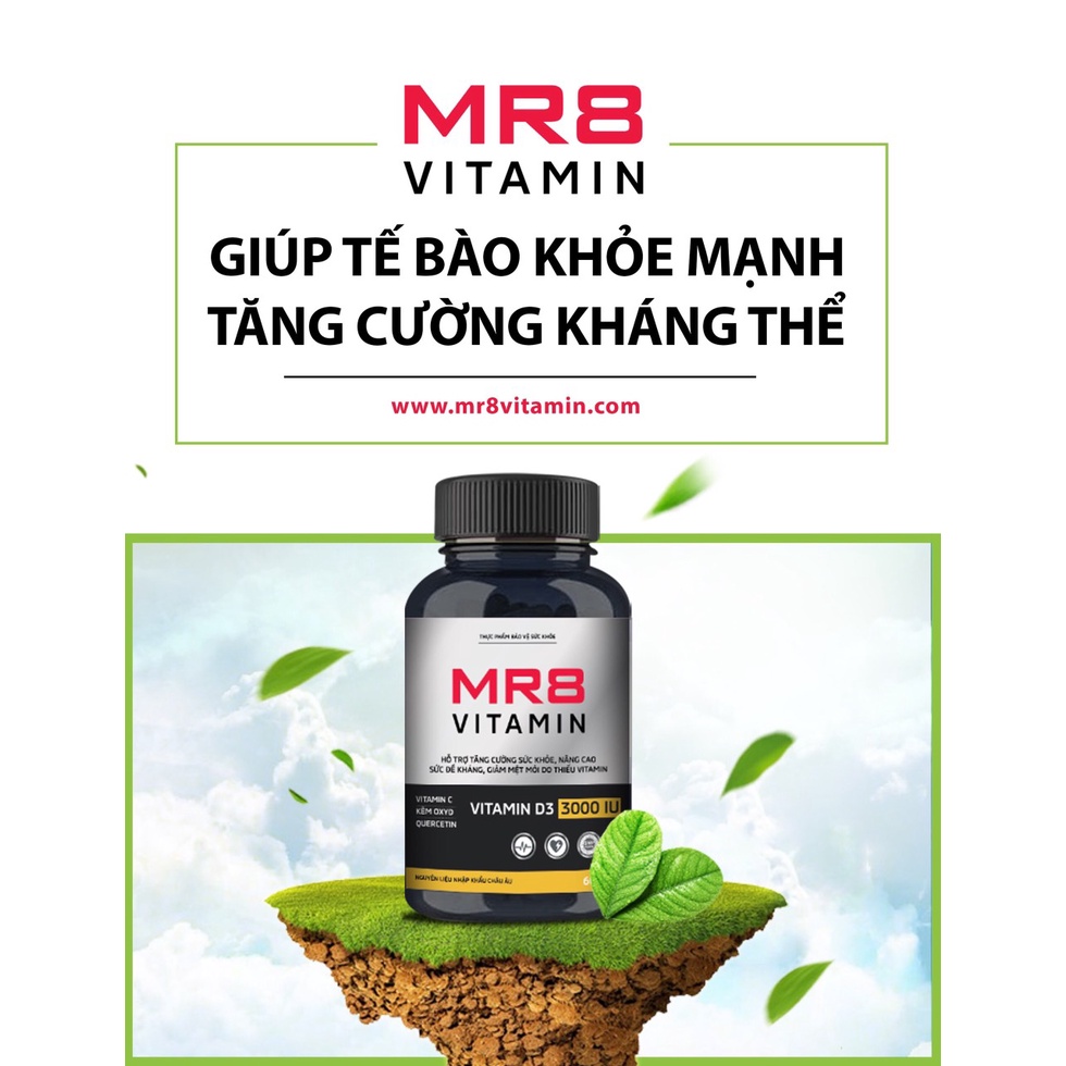 MR8 VITAMIN | VITAMIN TỔNG HỢP |TPBVSK - Tăng cường hệ miễn dịch tự nhiên sinh kh.áng thể diệt Vi.rut, Vi khuẩn gây bệnh