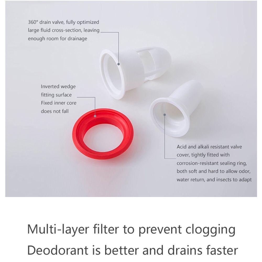 PISTA Dụng Cụ Lọc Thoát Nước Chống Mùi Hôi Bằng Silicone Cho Nhà Tắm