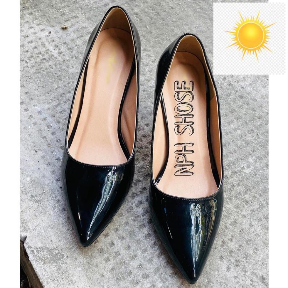 Giày Cao Gót Bít Mũi 7 Phân 5 Màu Đỏ, Đen, Trắng, Bạc, Nude (NPH SHOSE)