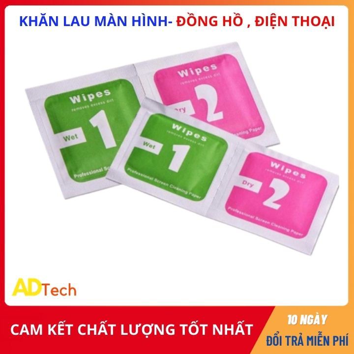 (Giá 1K) Khăn lau vệ sinh màn hình điện thoại, máy tính bảng, đồng hồ thông minh