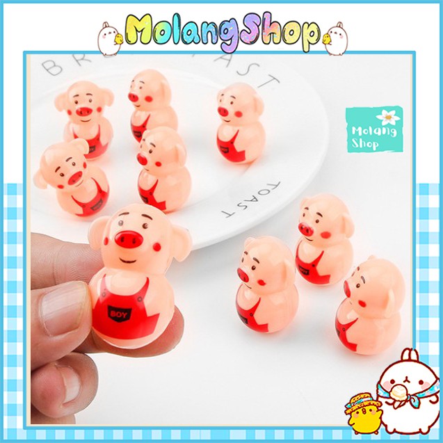 Đồ chơi lật đật lợn con mini 2*3cm- Đồ chơi trẻ em thú vị Molangshop