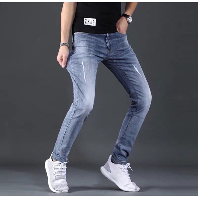 Quần Jean Nam Cao Cấp Quần Bò Xanh Phong Cách Hàn Quốc Trẻ Trung TCS 23