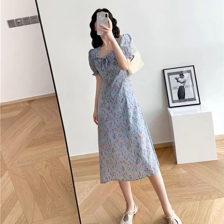 Đầm Hoa Tay Lửng Thời Trang Dành Cho Nữ