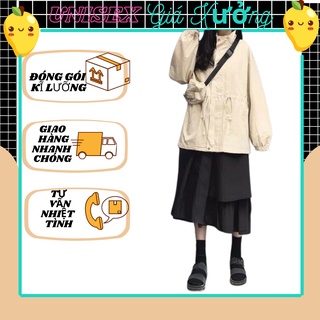 Chân váy vintage dài ulzzang xẻ tà , vải voan 2 lớp dạng dài tiểu thư