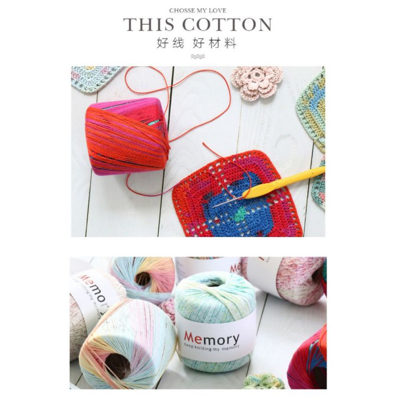 Sợi Cotton Memory Loang Anh Đào