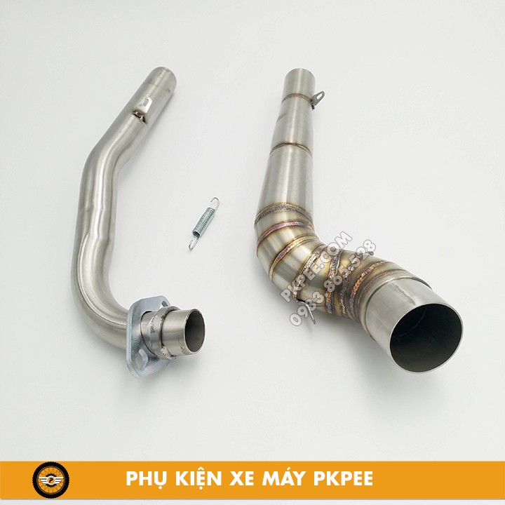 Cổ Pô 2 Khúc Inox 304 Dream, Wave, 50cc