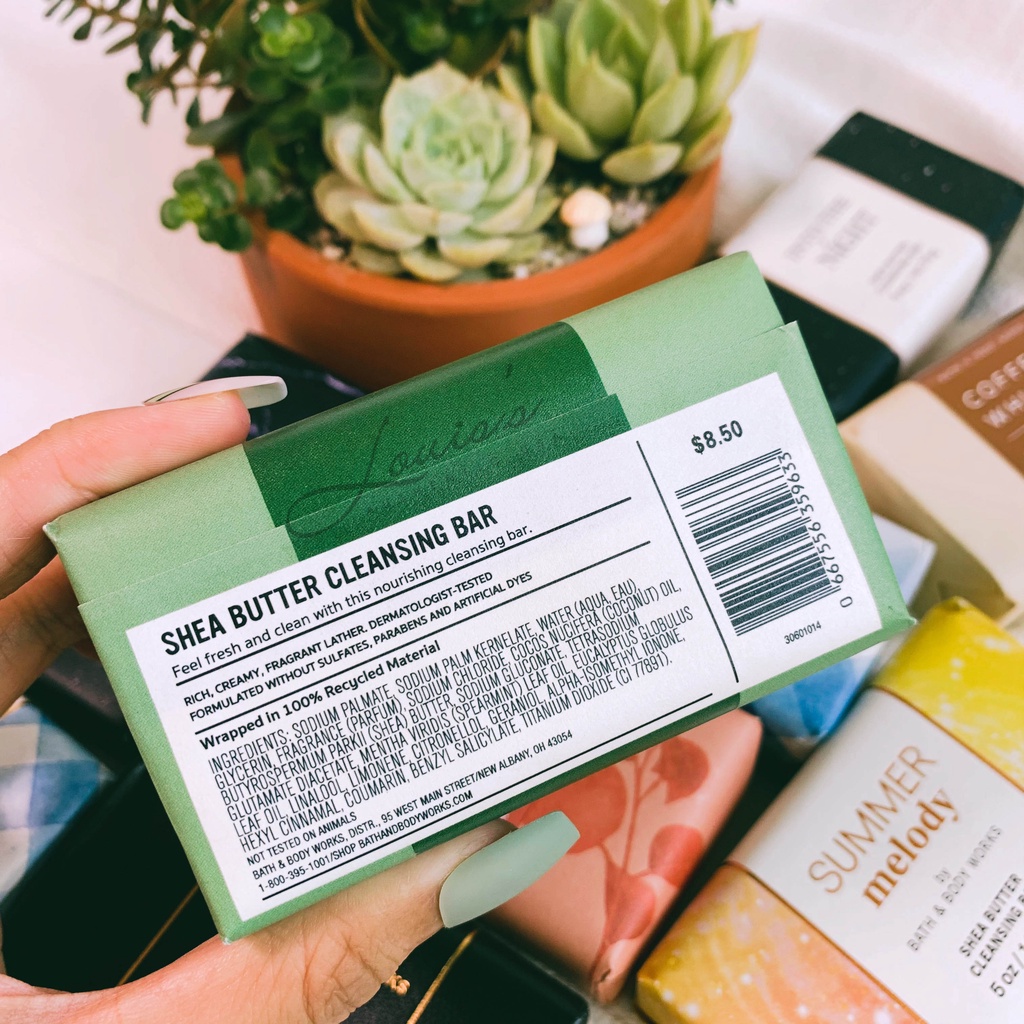 Bánh xà phòng tắm dưỡng ẩm da Bar soap Bath & Body Works Cleasing Bar 141.75g/5oz