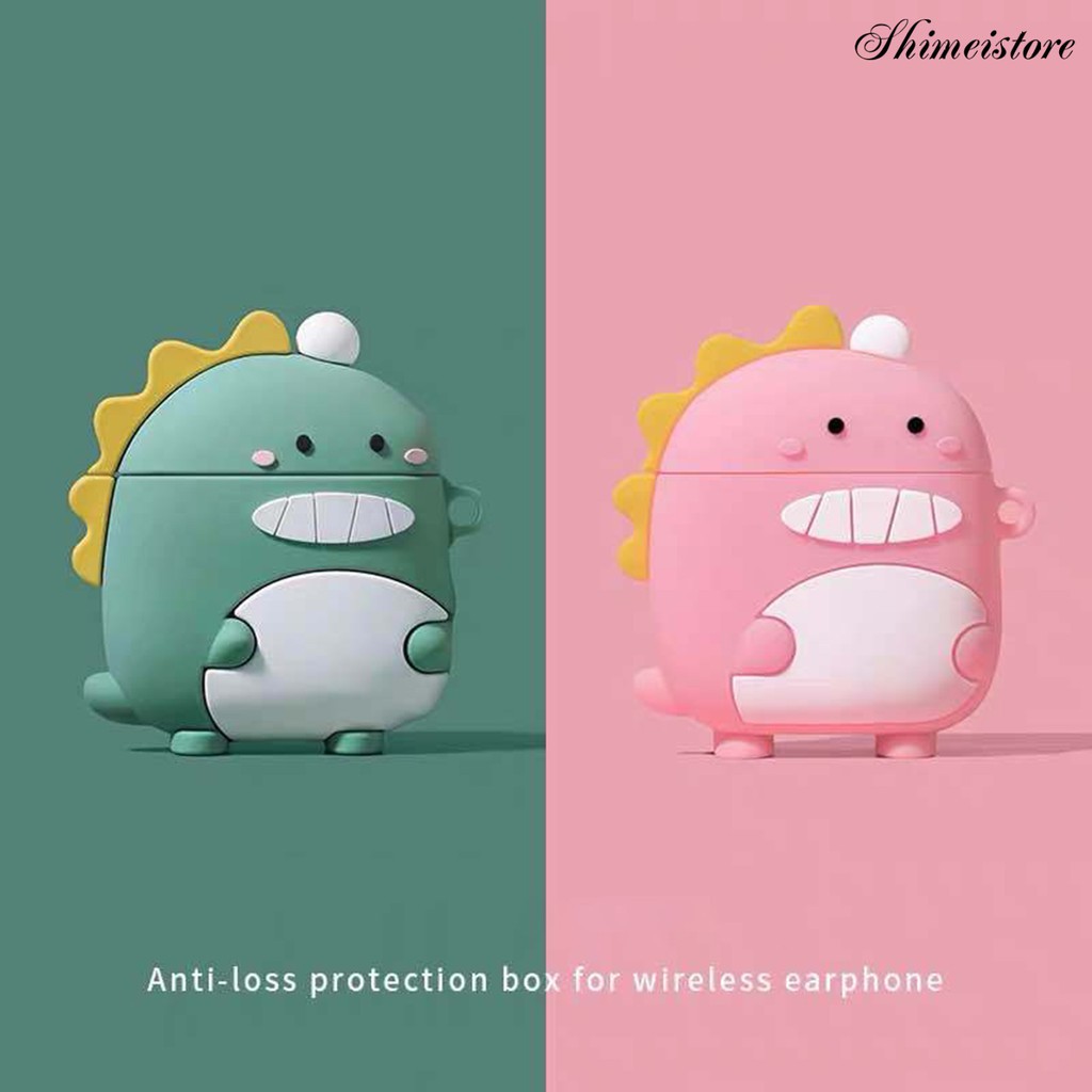 Airpods Case ⚡Freeship ⚡ KHỦNG LONG BỜM VÀNG Case Tai Nghe Không Dây Airpods 1/2/i11/ i12/ i18/Pro- Tuấn Phụ Kiện