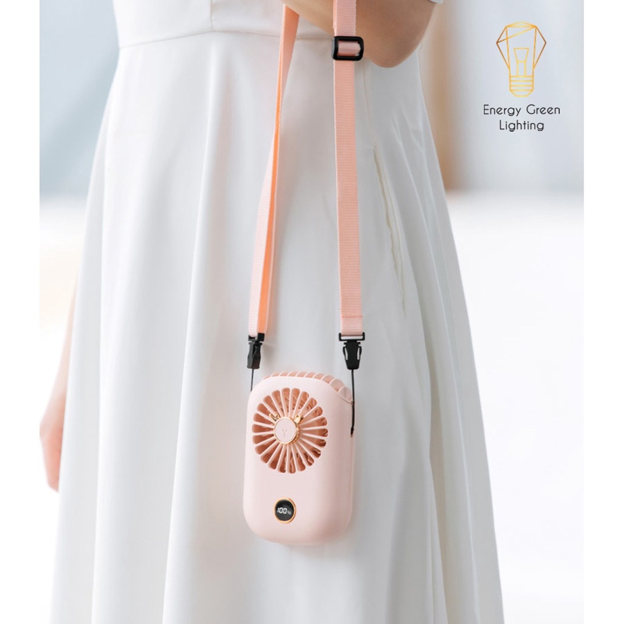 Quạt Đeo Cổ Thời Trang Cao Cấp Energy Green Lighting RPH-F20 - Dây Đeo Tiện Lợi - Bảo Hành 12 Tháng