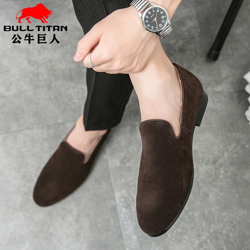 Giày Lười Da Lộn Mũi Nhọn Thời Trang Cho Nam