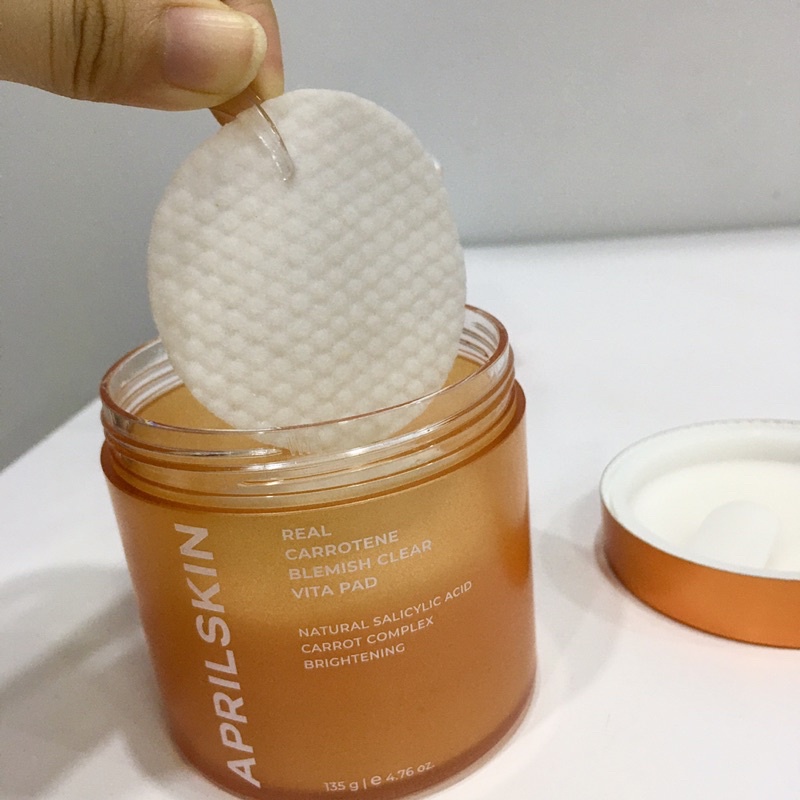 Thanh lý / Pass toner pad cà rốt APRILSKIN giàu vitamin A thành phần vegan