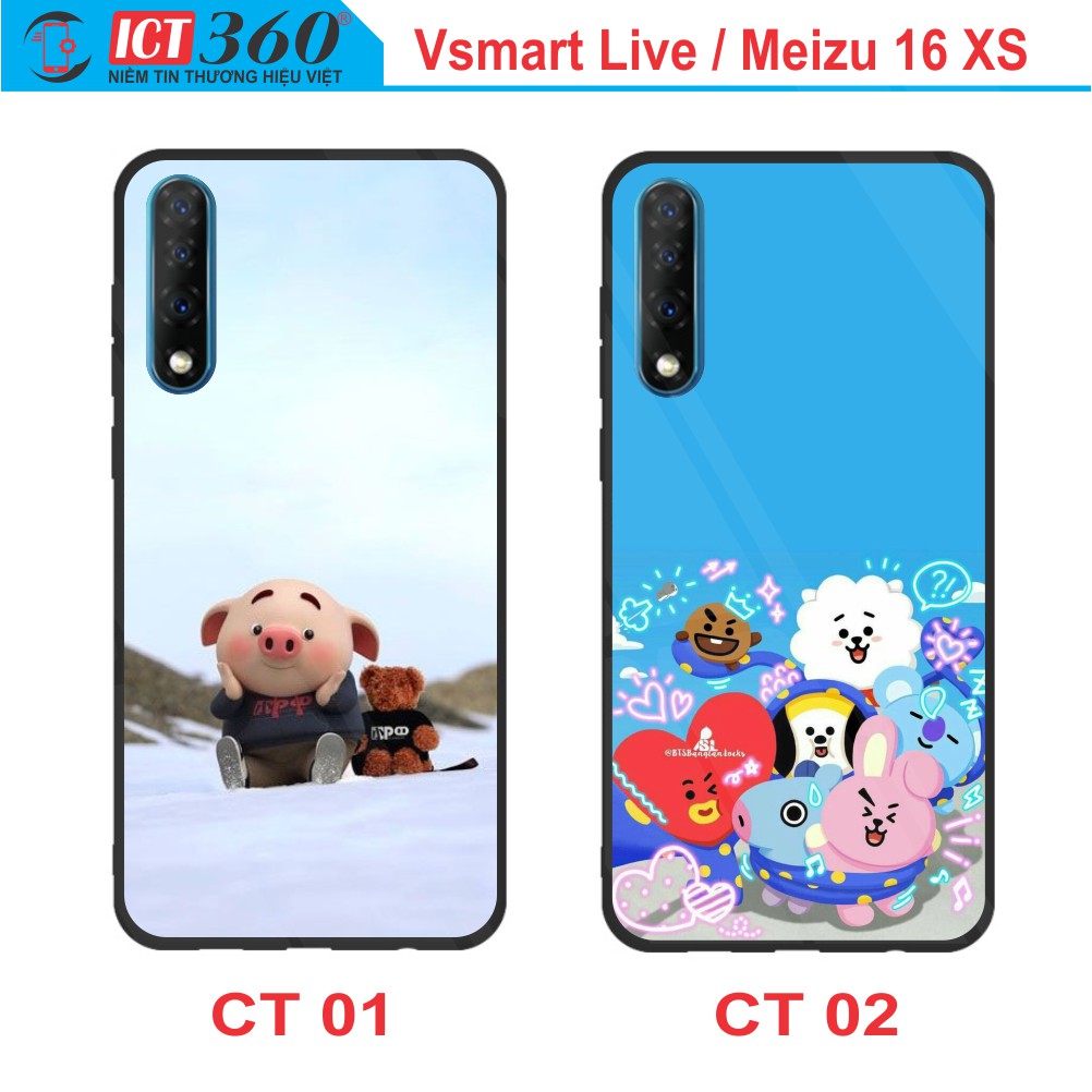 Ốp Lưng Kính  VSMART LIVE/ MEIZU 16 XS  - In Theo Yêu Cầu - Hình 3D