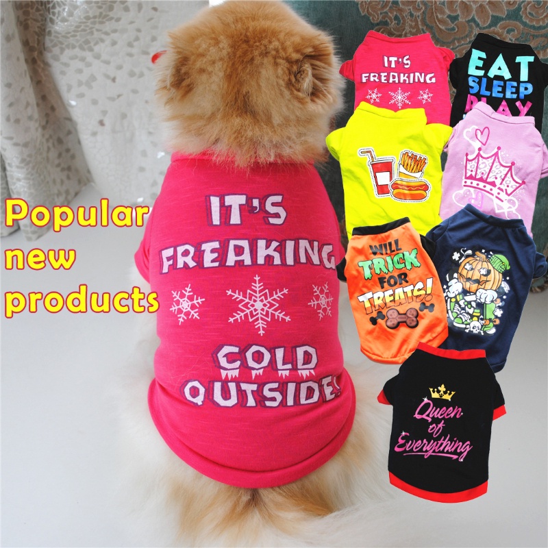 ⭐Hot!⭐Áo Thun Cotton MàU SắC Đơn GiảN Cho Thú Cưng