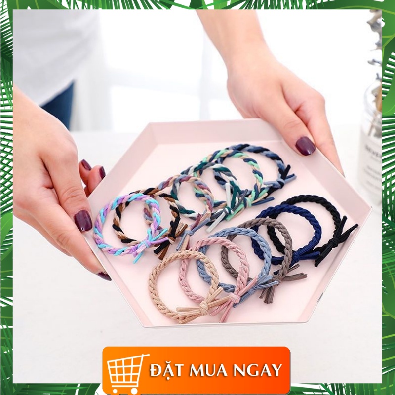Set 10 thun cột tóc nữ Xoắn co giãn cực tốt và bền đẹp