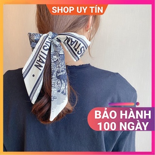 Khăn turban lụa quàng cổ nữ đẹp - quấn tóc, quấn túi xách