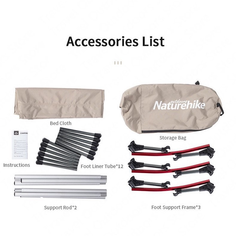 Giường gấp dã ngoại NatureHike NH20JJ009