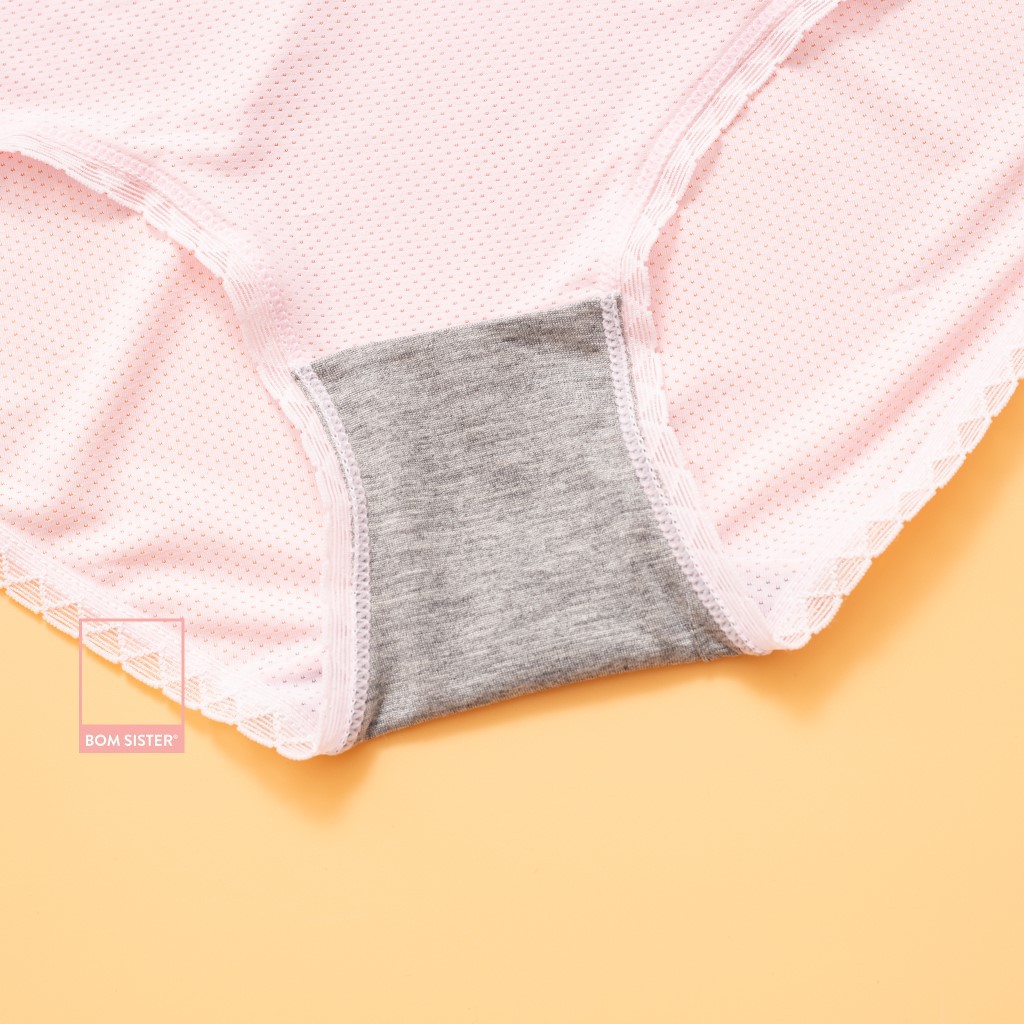 [Mã FAMALLT5 giảm 15% đơn 150k] Quần lót thun lạnh viền ren màu trơn chuyên dụng cho mẹ bầu BOM SISTER Q9090 | BigBuy360 - bigbuy360.vn