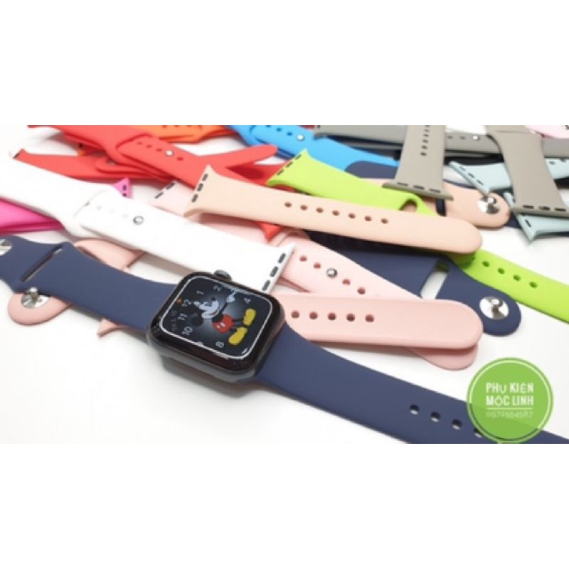 DÂY CAO SU ĐỒNG HỒ APPLE WATCH SPORT BANDS CAO CẤP  FULL SIZE 1 2 3 4 5 38mm 40mm 42mm 44mm MÀU XANH ĐEN