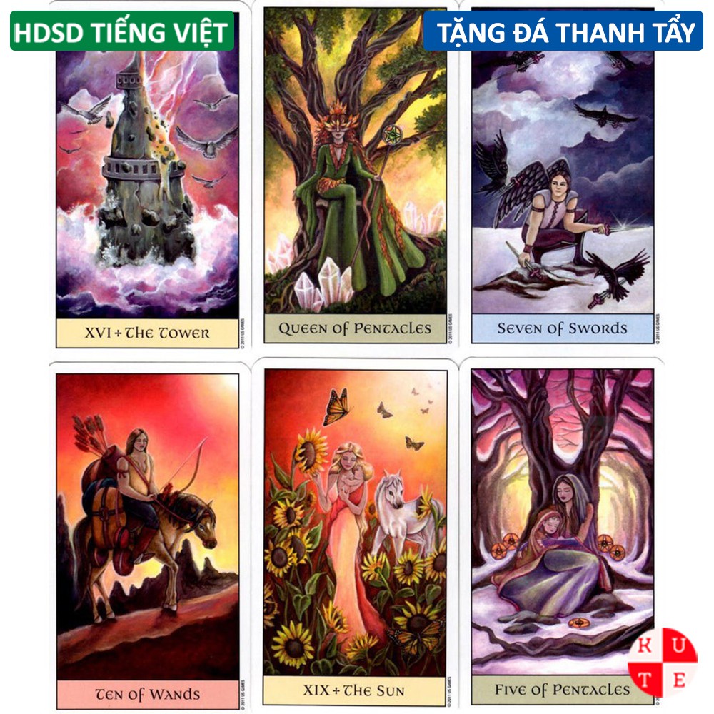 Bài Tarot Crystal Vision 78 Lá Bài Tặng Hướng Dẫn Sử Dụng Tiếng Việt Và Đá Thanh Tẩy E81