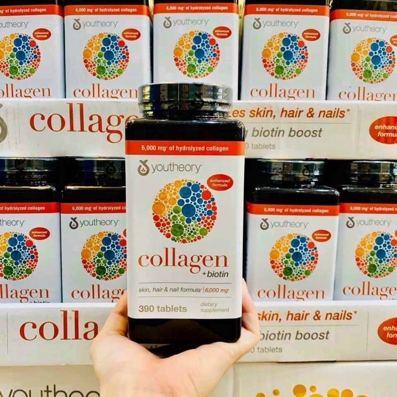 COLLAGEN YOUTHEORY TYPE 1 2 & 3, 390 VIÊN CỦA MỸ-COLLAGEN (date 02/2023)