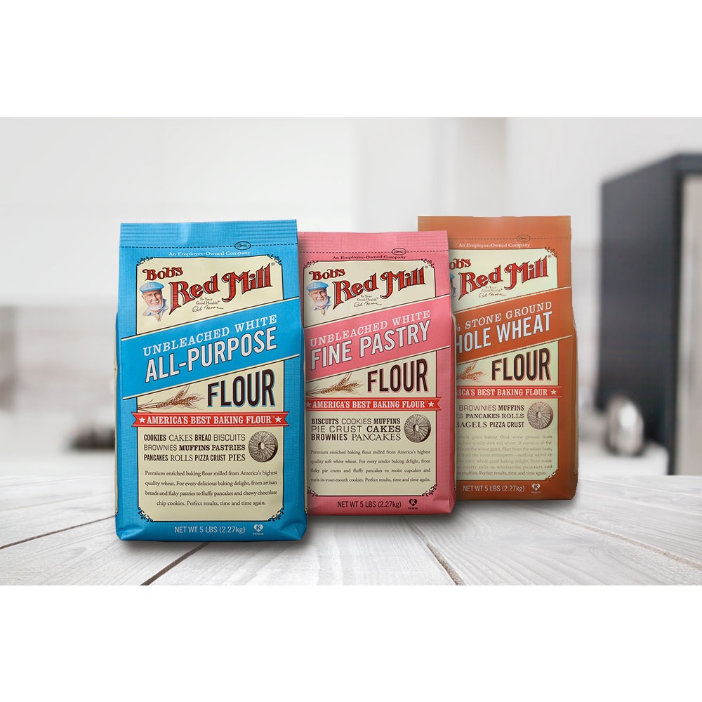 BỘT MỲ HỮU CƠ KHÔNG TẤY TRẮNG BOB'S RED MILL GÓI DÙNG THỬ 100g/200g TÚI ZIP - Nhà Hữu Cơ