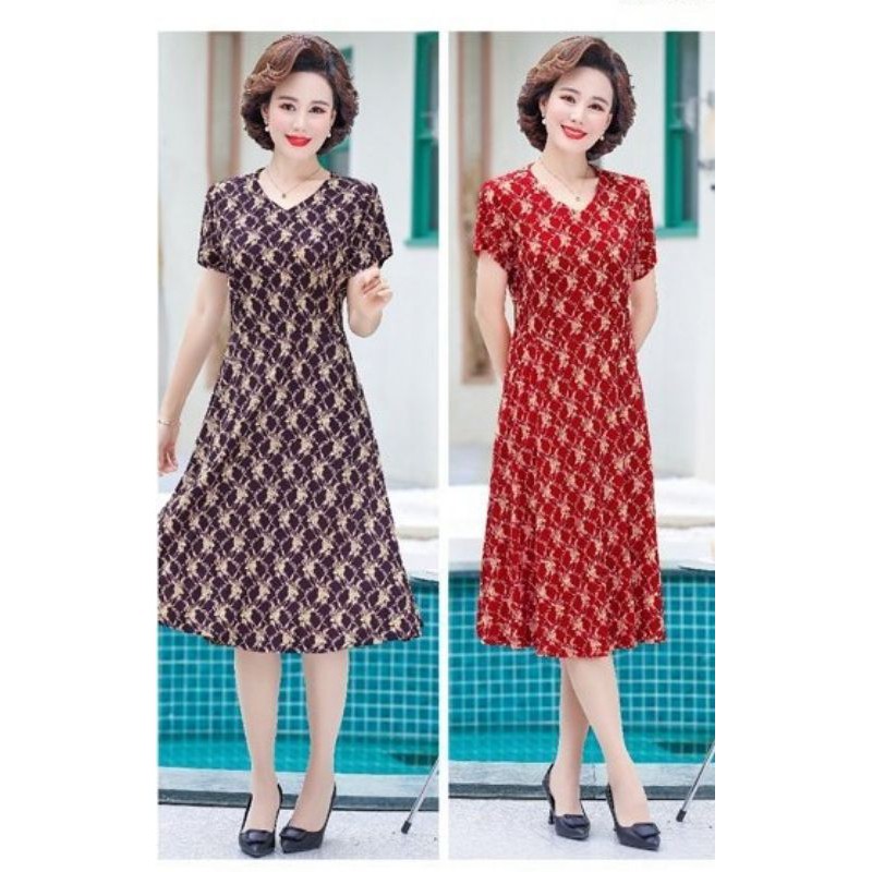 Đầm thun trung niên 35 - 50 tuổi,  DTYY003