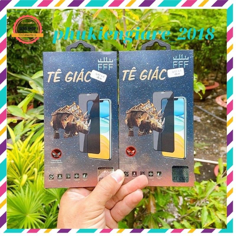 Kính Cường Lực Iphone Full Màn - CHỐNG NHÌN TRỘM TÊ GIÁC CHÍNH HÃNG