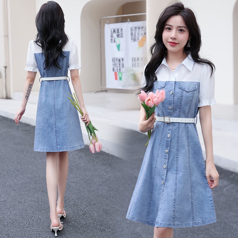 Đầm Denim Thời Trang Hàn Quốc Mới 2022 Cho Nữ