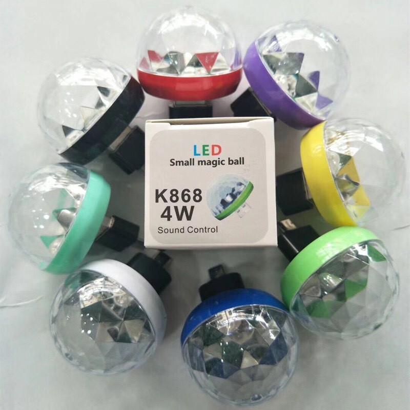 Đèn LED gắn Điện thoại di động USB sân khấu ánh sáng mini led pha lê