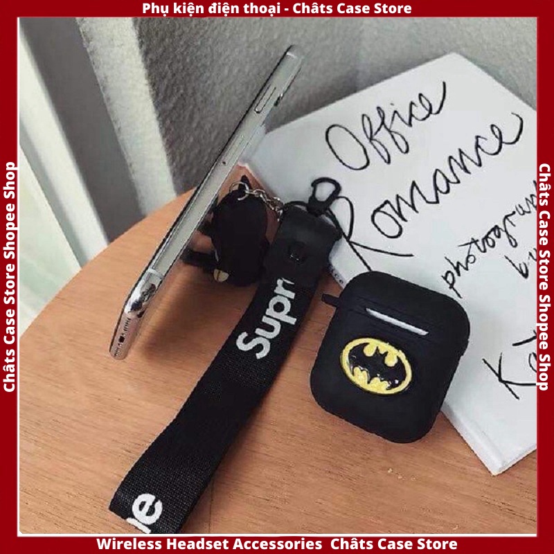 Case Ap 1/2 & Pro 🔥 Freeship 🔥 VỎ BỌC MODEL CASE BATMAN 4 MÓN - Cho Tai Nghe Không Dây (Bluetooth) - Châts Case Store