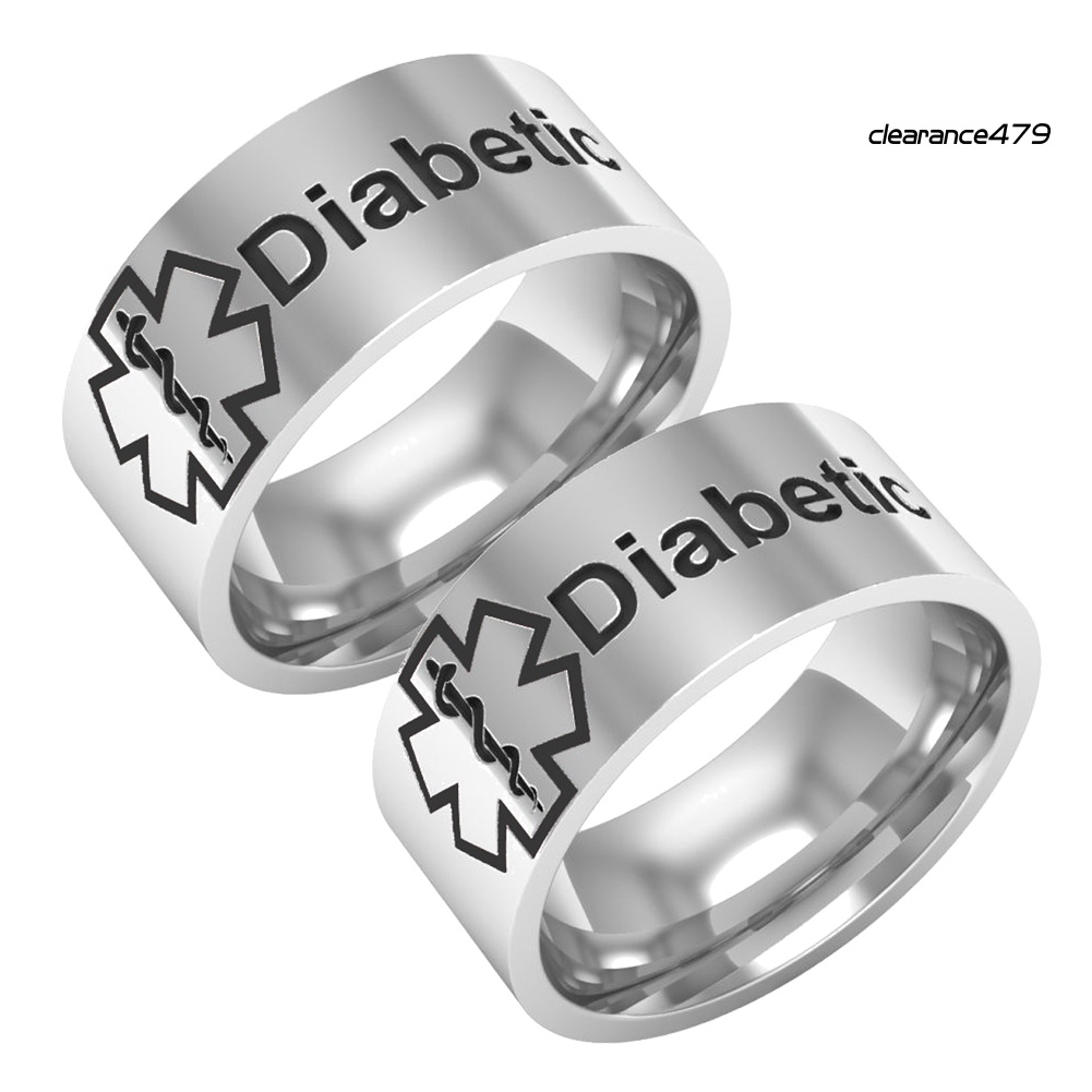 Nhẫn Cảnh Báo Tình Trạng Bằng Titan Dành Cho Nam Và Nữ