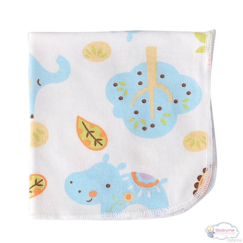 Khăn cotton vuông mềm 25cm họa tiết hoạt hình cho bé