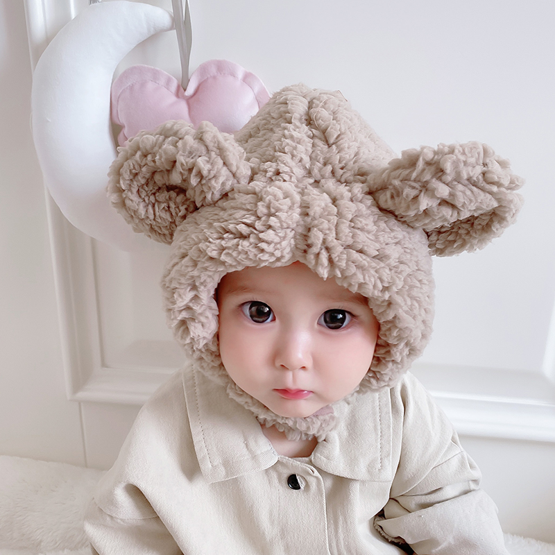 Mũ giữ ấm thiết kế có tai phong cách Hàn Quốc đáng yêu cho bé
