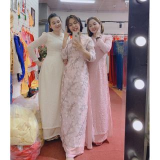 Set áo dài kim sa 4 tà