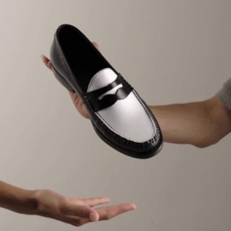 Chunky Loafer hoạ tiết Penny , giày lười nam da bò