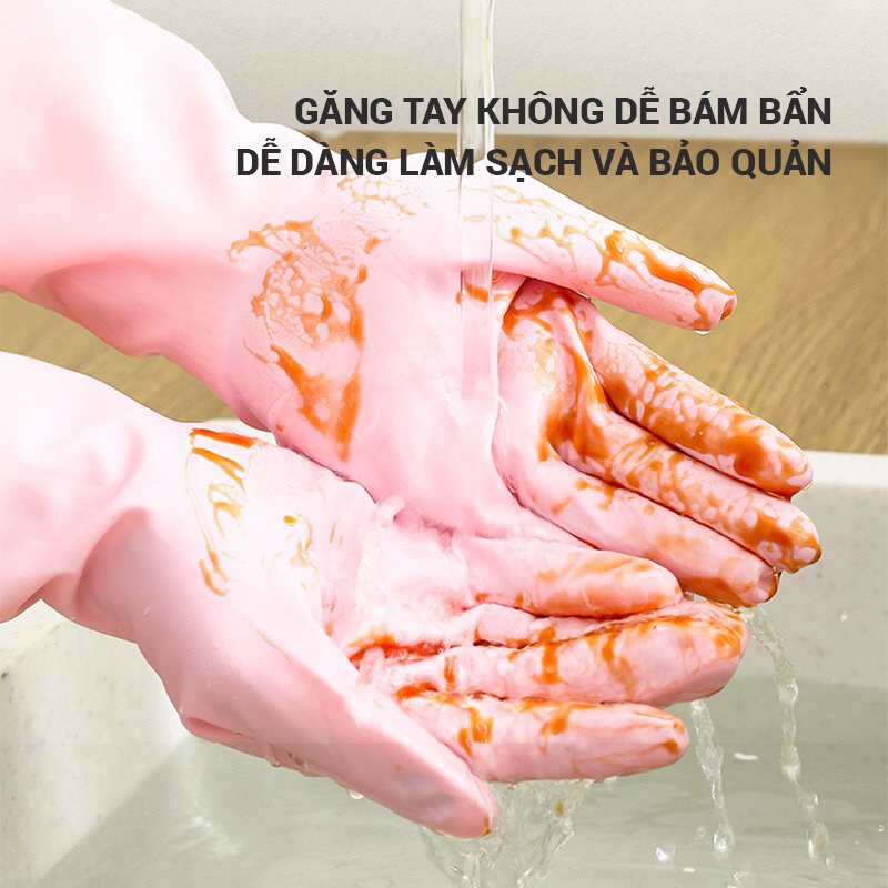 Găng tay rửa bát Seiwa Nhật Bản, bao tay rửa chén, găng tay cao su đa năng rửa chén bát giặt quần áo
