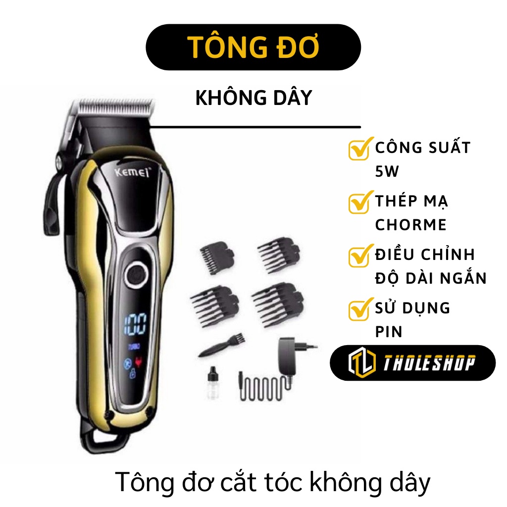 Máy Cắt Tóc - Tông Đơ Cắt Tóc Kemei KM - 1990 Cao Cấp, Động Cơ Mạnh Mẽ 6112