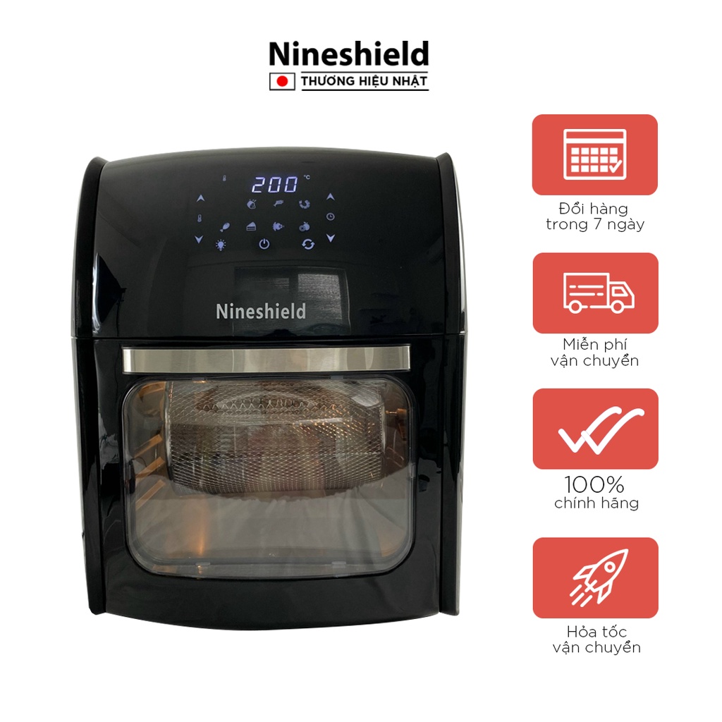 Nồi chiên không dầu Nineshield KB-1200, công suất 1800W, dung tích 12.5L