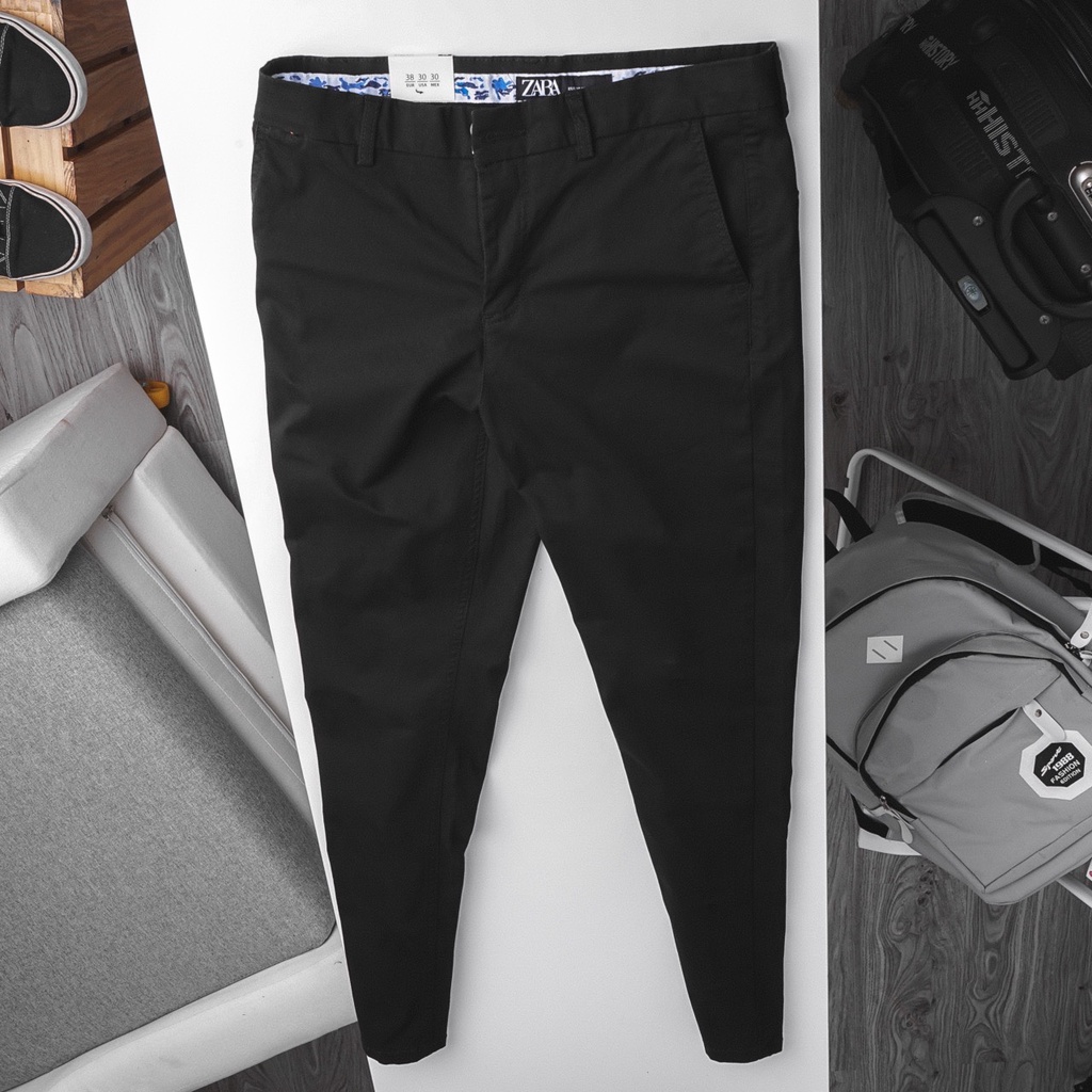 Quần kaki dài Đen dáng slimfit cao cấp 2022