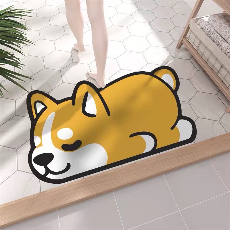 Thảm lau chân Silicon siêu thấm hút nước, siêu mềm chống trượt dùng trải phòng bếp, phòng tắm tiện lợi