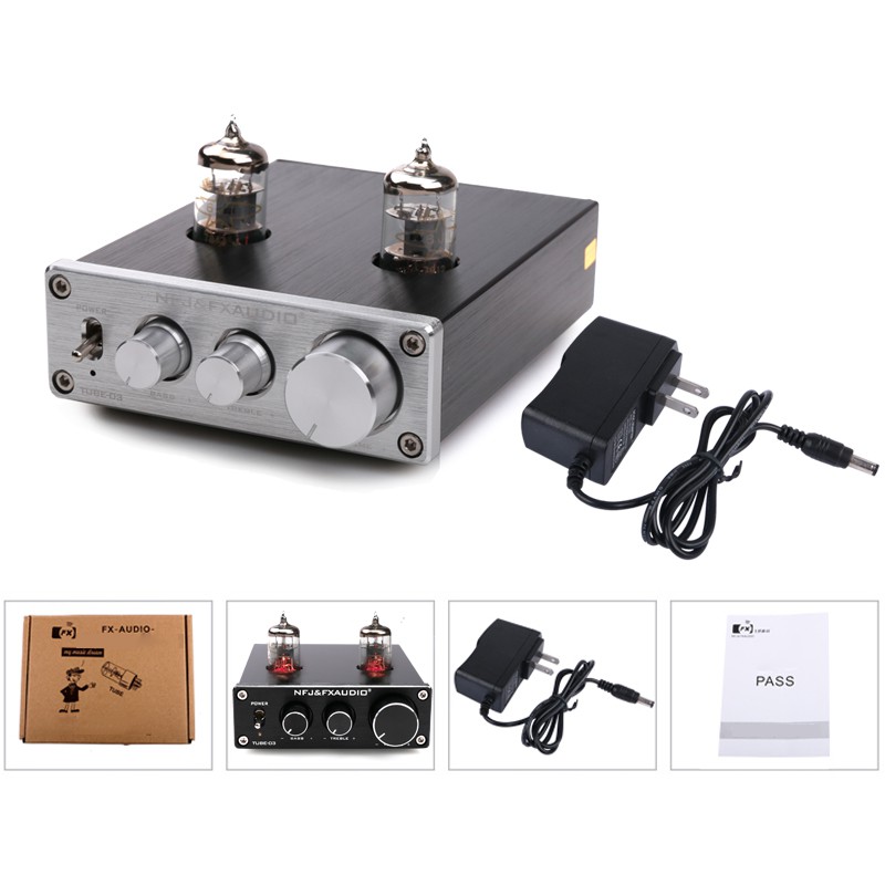 Âm ly Đèn Mini chỉnh Bass - Treble FX Audio TUBE-03 6J1 Preamplifier