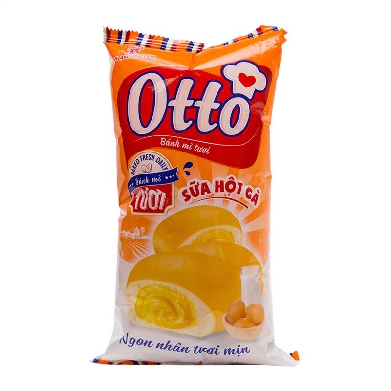 Bánh mì tươi Otto sữa hột gà, socola, bơ sữa 90g