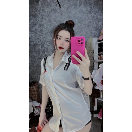 Áo sơ mi 2 khoá vai cộc tay TTA797