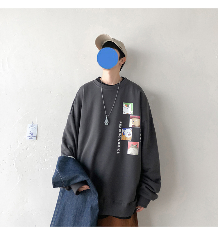 Áo Sweater Dáng Rộng Cổ Tròn Cá Tính Cho Nam | BigBuy360 - bigbuy360.vn