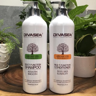 Dầu gội xả đa năng ngăn ngừa Divasea Argan Oil From Morocco 750mlx2 { New 2024 }